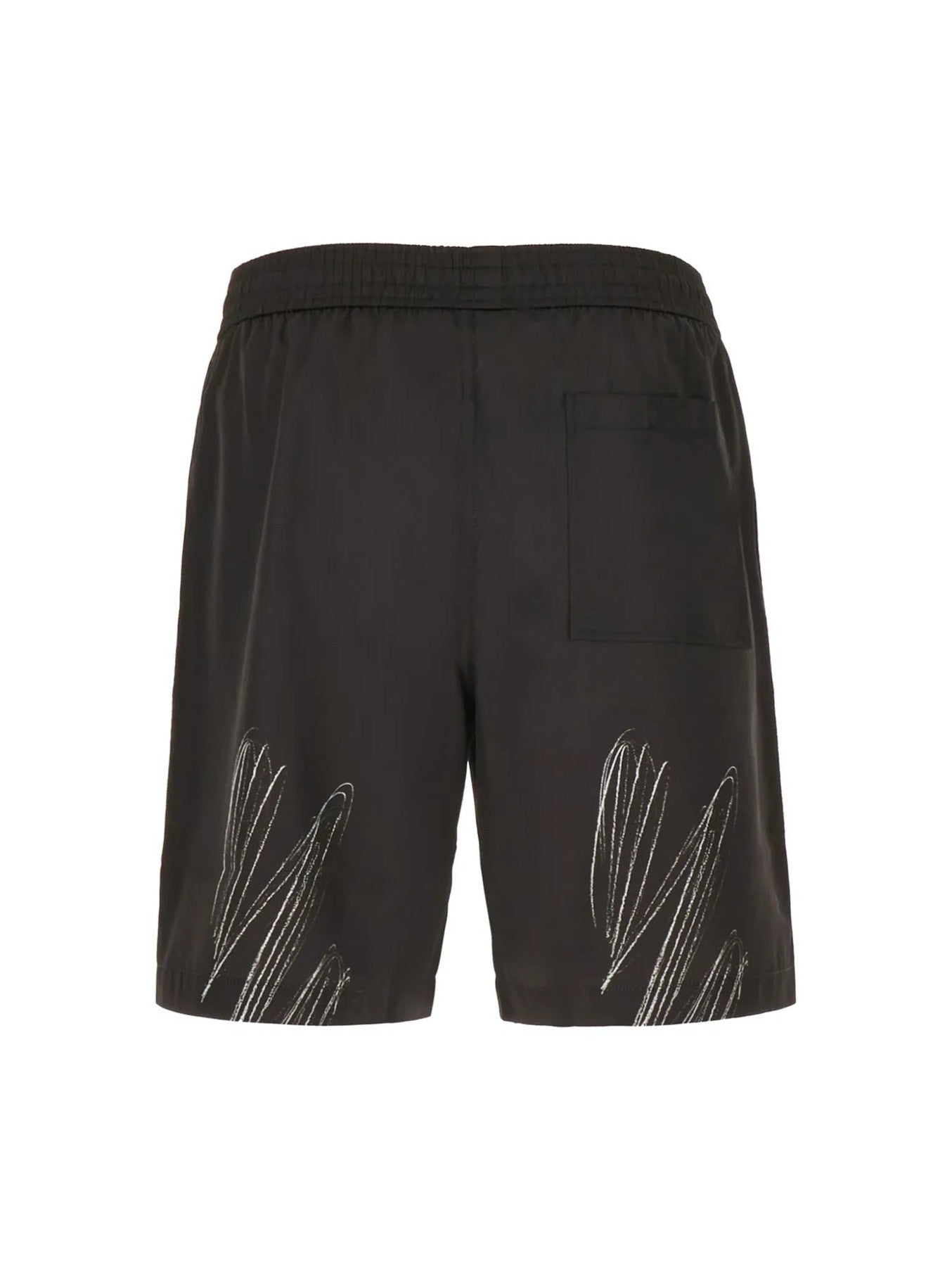 OFF WHITE SCRIBBLE DIAGS SWIM SHORTS BLACK