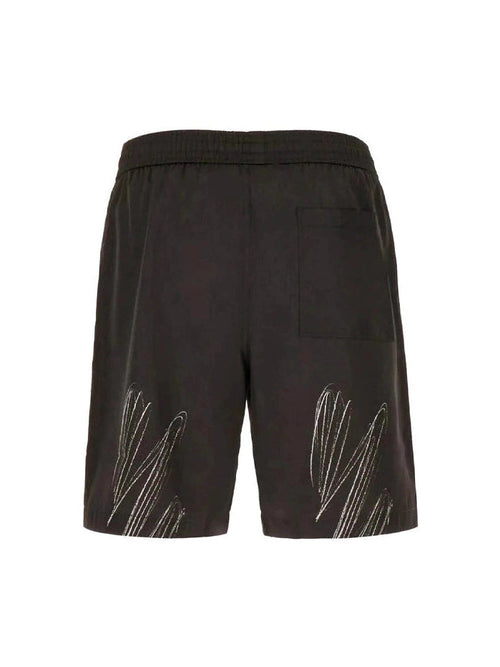 OFF WHITE SCRIBBLE DIAGS SWIM SHORTS BLACK OFF-WHITE The Hype Company