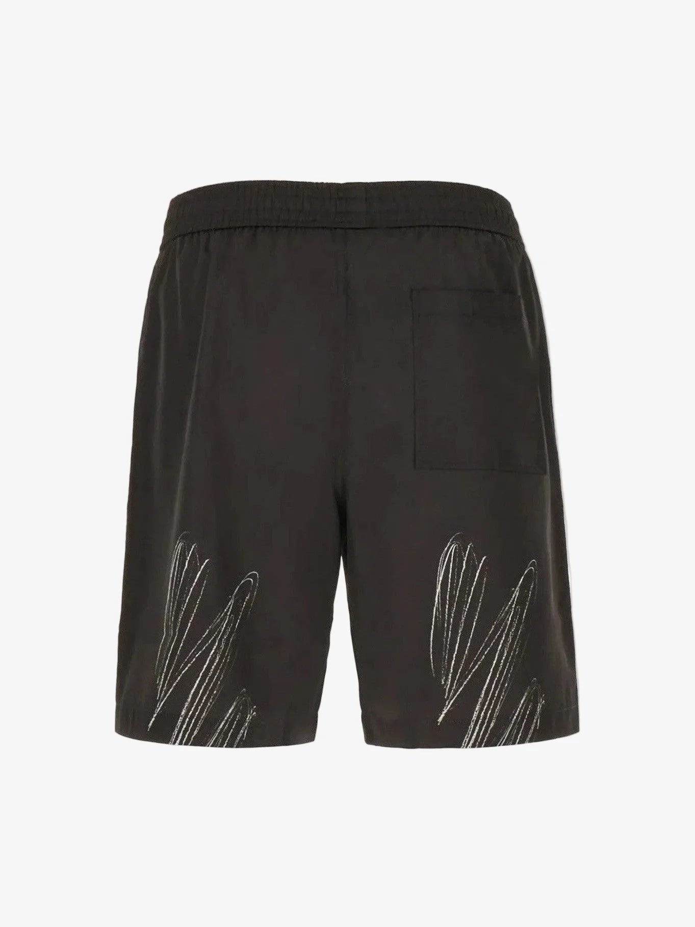 OFF WHITE SCRIBBLE DIAGS SWIM SHORTS BLACK OFF-WHITE The Hype Company