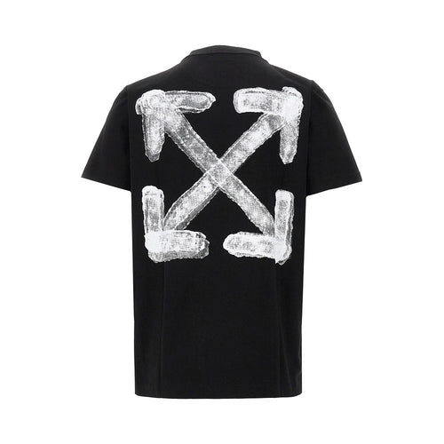 OFF WHITE SPRAY ARROW BLACK T SHIRT