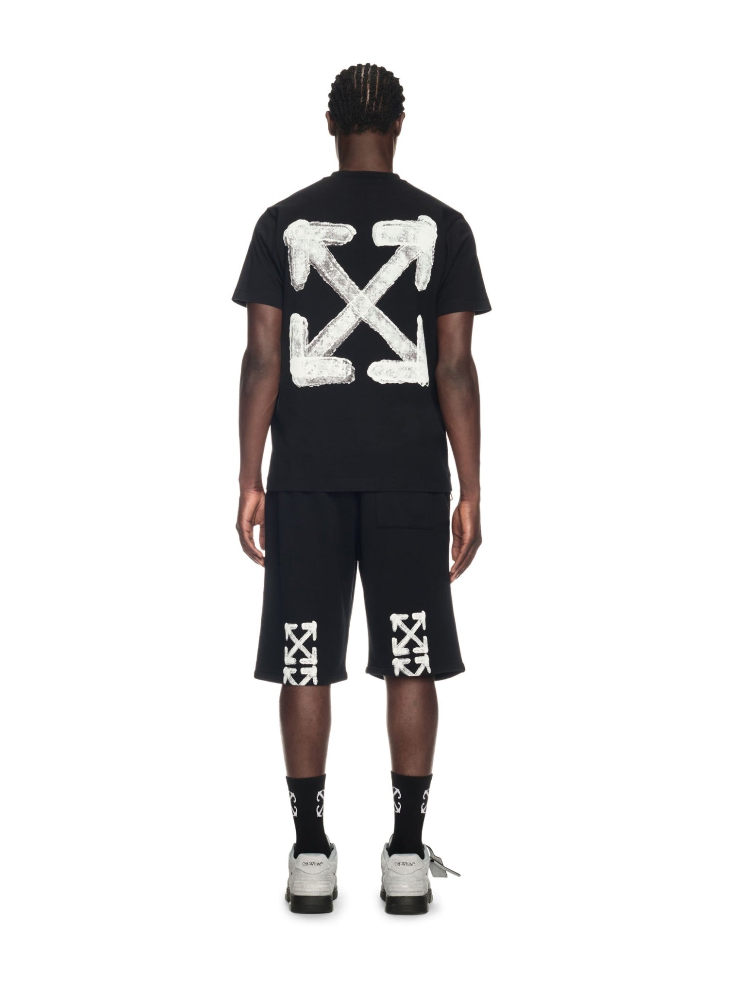 OFF WHITE SPRAY ARROW BLACK T SHIRT