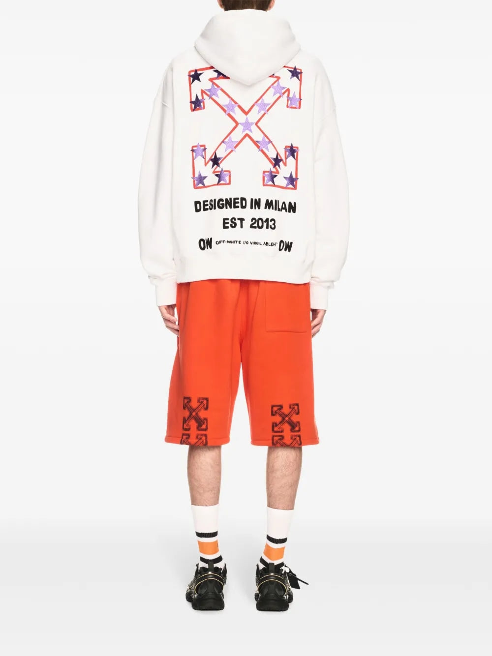 OFF-WHITE STAR ARROW SKATE HOODIE WHITE