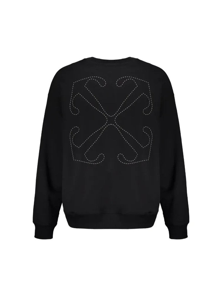 OFF WHITE STITCH ARROW CREWNECK BLACK