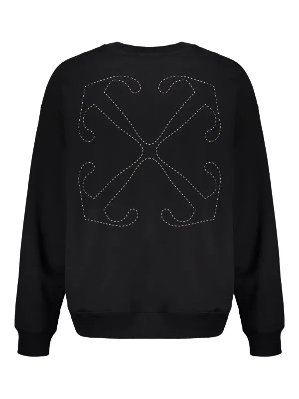 OFF WHITE STITCH ARROW CREWNECK BLACK