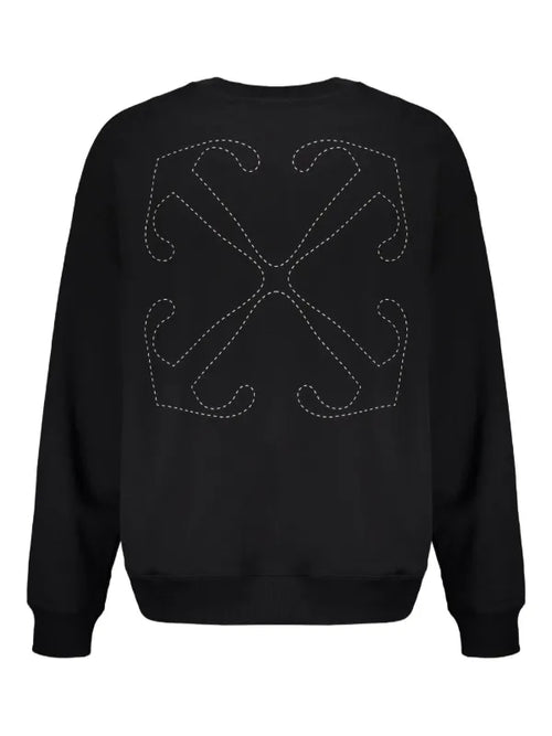OFF WHITE STITCH ARROW CREWNECK BLACK