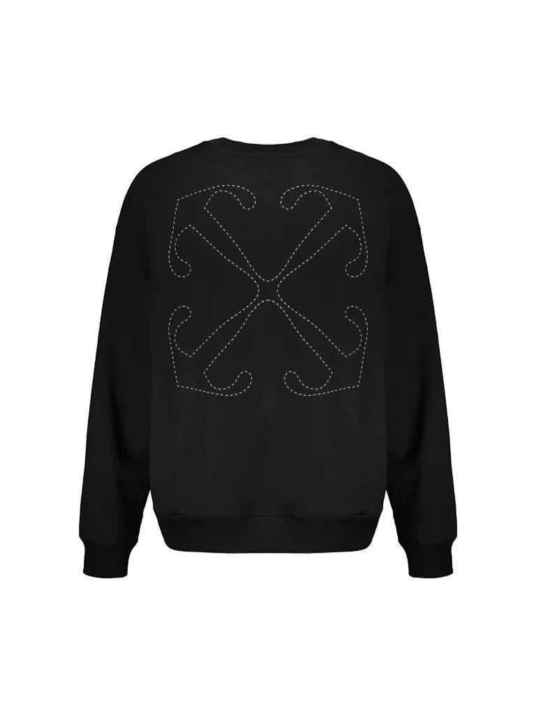 OFF WHITE STITCH ARROW CREWNECK BLACK