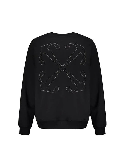 OFF WHITE STITCH ARROW CREWNECK BLACK