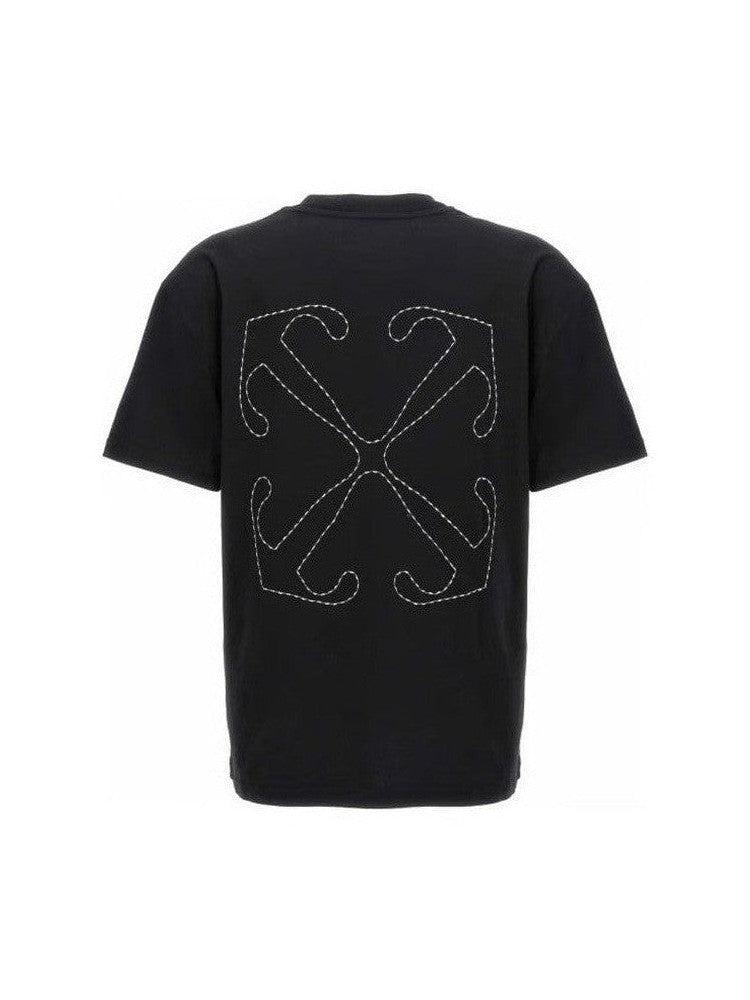 OFF WHITE STITCH BLACK T SHIRT