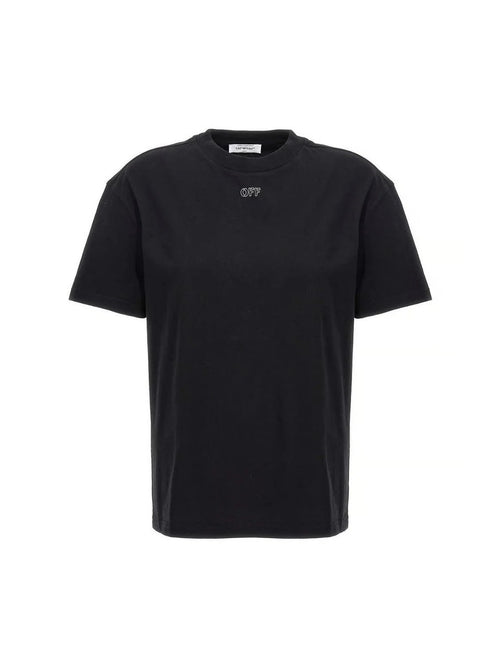 OFF WHITE STITCH BLACK T SHIRT
