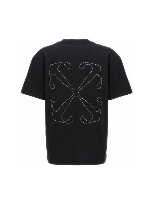 OFF WHITE STITCH BLACK T SHIRT