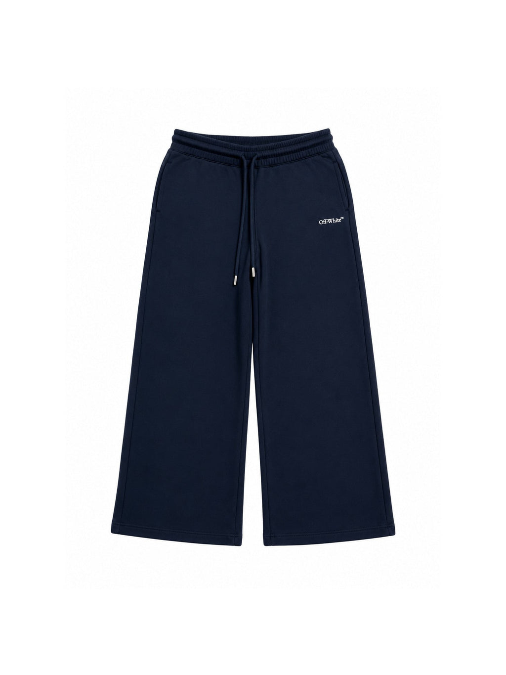 OFF WHITE WIDE LEG SWEATPANTS INDIGO DIAGS FLOWERS
