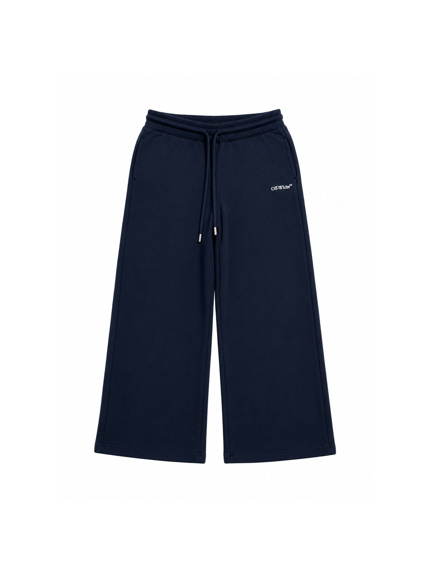 OFF WHITE WIDE LEG SWEATPANTS INDIGO DIAGS FLOWERS