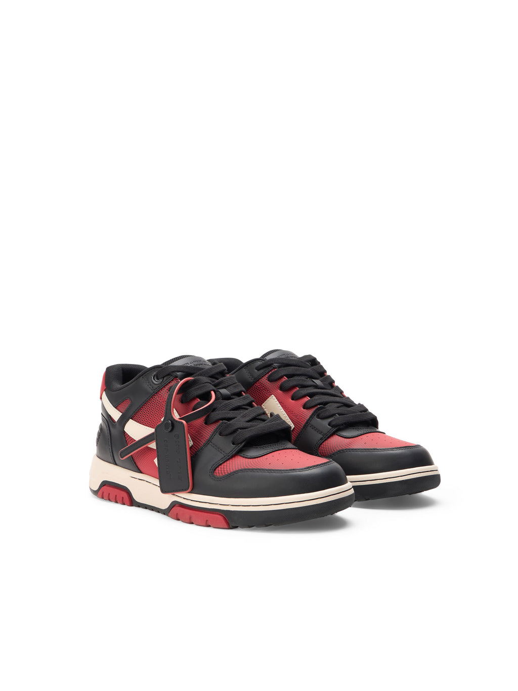 OFF-WHITE OUT OF OFFICE SNEAKERS BLACK/WHITE — vista 3