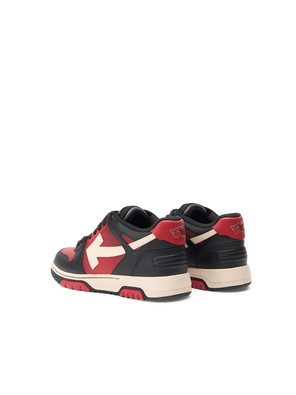 OFF-WHITE OUT OF OFFICE SNEAKERS BLACK/WHITE — vista 5