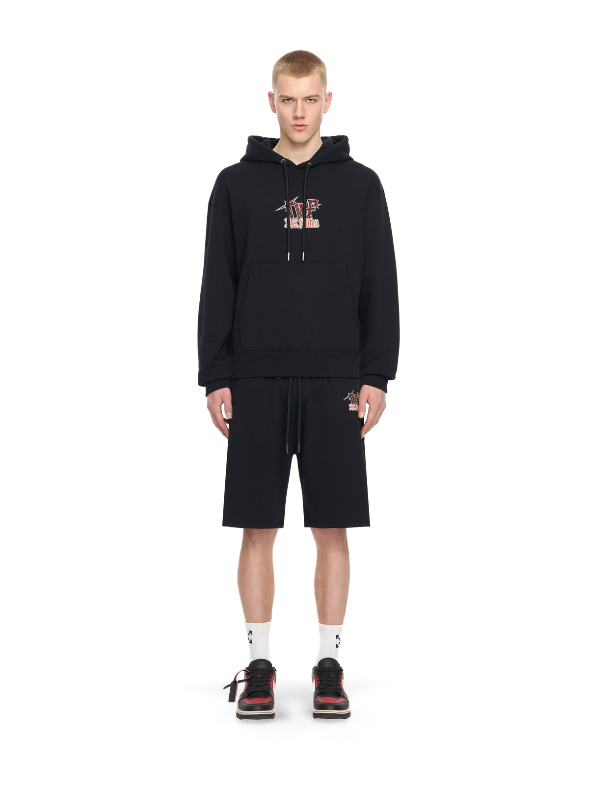 OFF-WHITE OUT OF OFFICE SNEAKERS BLACK/WHITE — vista 7
