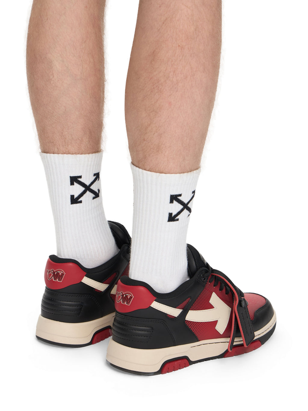 OFF-WHITE OUT OF OFFICE SNEAKERS BLACK/WHITE — vista 8