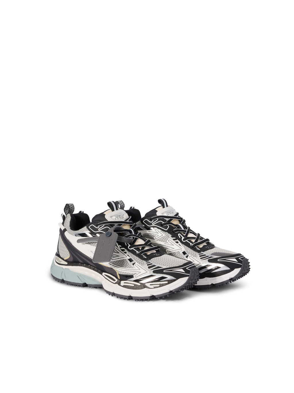 OFF-WHITE BE RIGHT BACK SNEAKERS LIGHT GREY - BLACK — vista 3