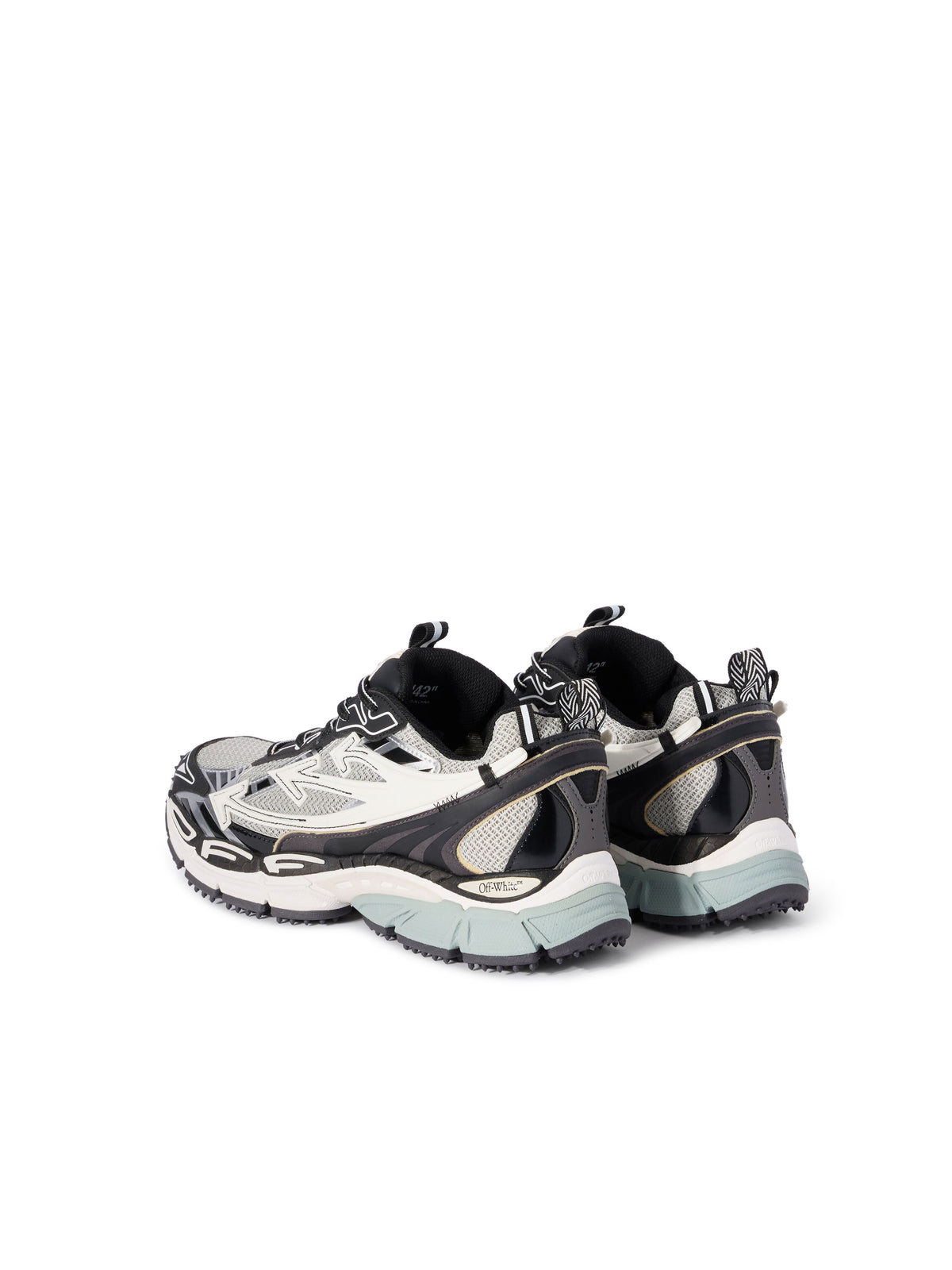 OFF-WHITE BE RIGHT BACK SNEAKERS LIGHT GREY - BLACK — vista 5