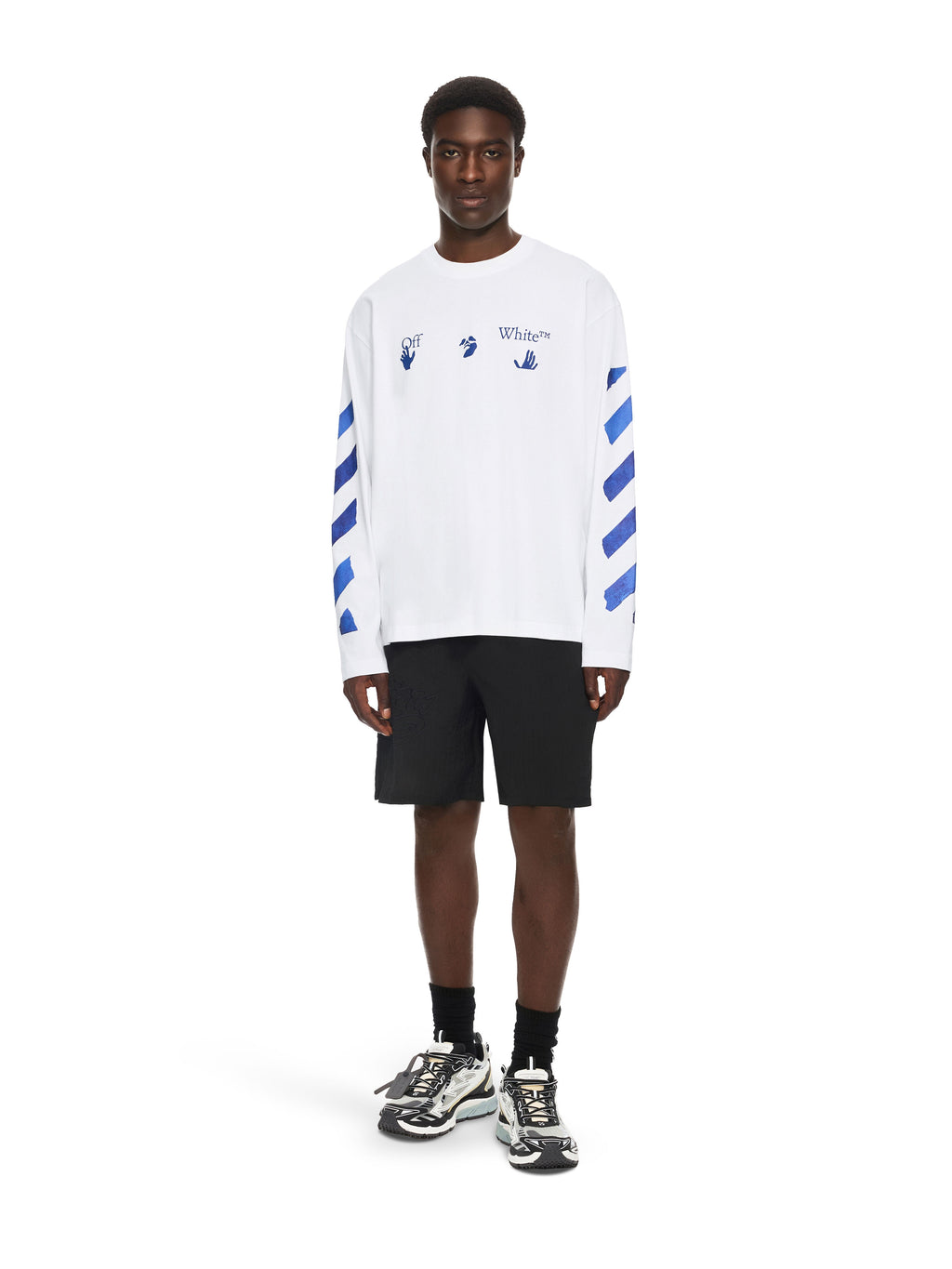 OFF-WHITE BE RIGHT BACK SNEAKERS LIGHT GREY - BLACK — vista 7