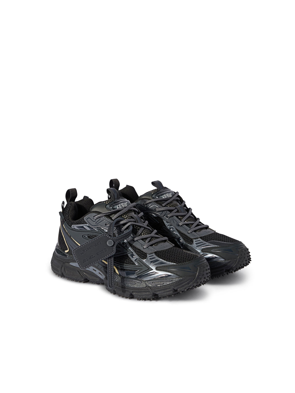 OFF-WHITE BE RIGHT BACK SNEAKERS BLACK/BLACK — vista 3