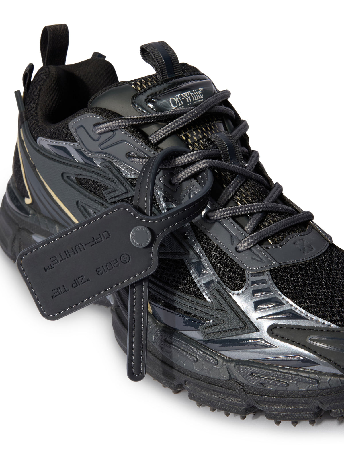 OFF-WHITE BE RIGHT BACK SNEAKERS BLACK/BLACK — vista 6