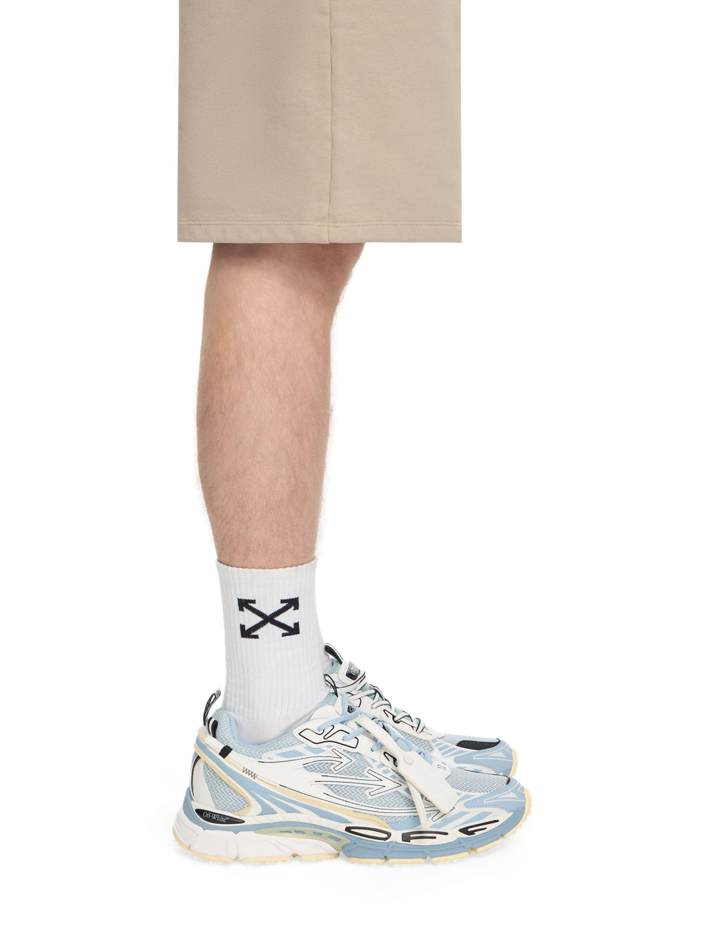 OFF-WHITE BE RIGHT BACK SNEAKERS LIGHT GREY - CYAN CELESTE — vista 2