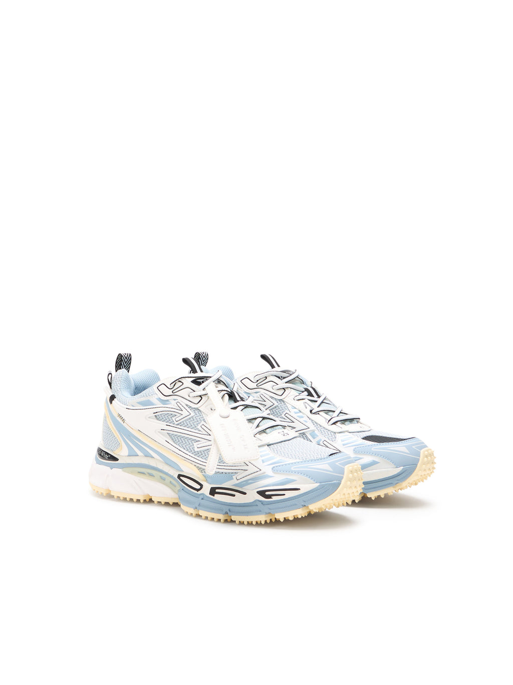 OFF-WHITE BE RIGHT BACK SNEAKERS LIGHT GREY - CYAN CELESTE — vista 3