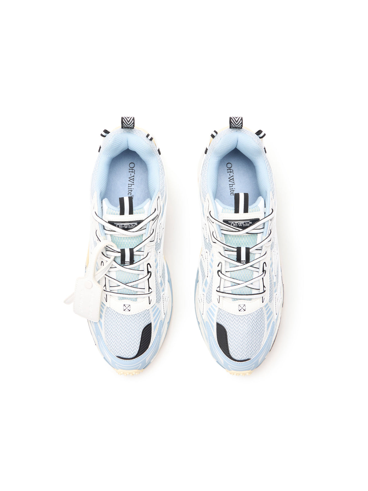 OFF-WHITE BE RIGHT BACK SNEAKERS LIGHT GREY - CYAN CELESTE — vista 4