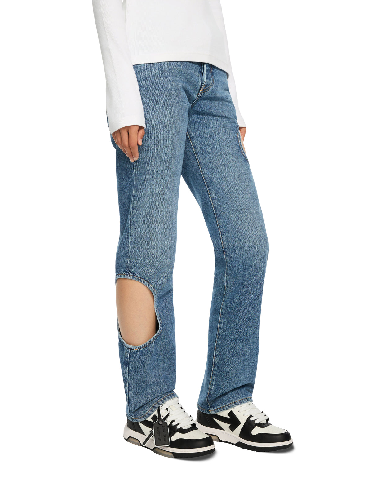 OFF-WHITE OUT OF OFFICE SNEAKERS WHITE/BLACK — vista 2