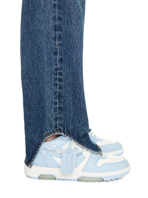 OFF-WHITE OUT OF OFFICE SNEAKERS WHITE - LIGHT BLUE — vista 2