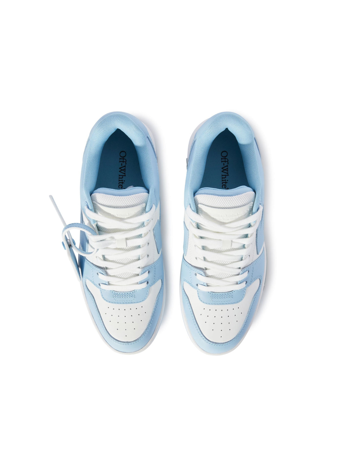 OFF-WHITE OUT OF OFFICE SNEAKERS WHITE - LIGHT BLUE — vista 4