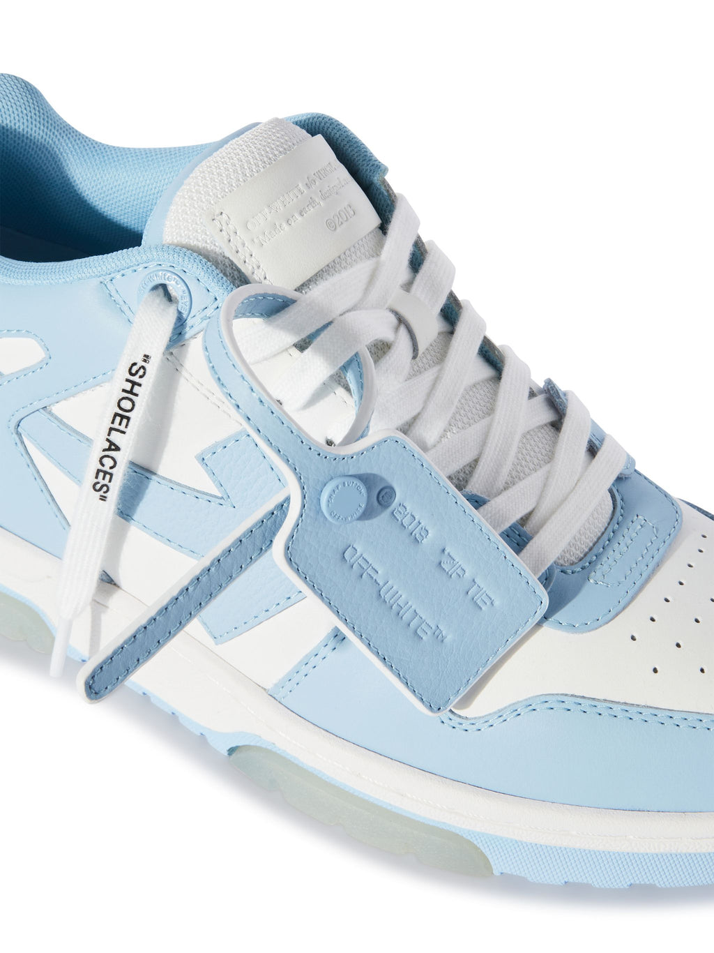 OFF-WHITE OUT OF OFFICE SNEAKERS WHITE - LIGHT BLUE — vista 6
