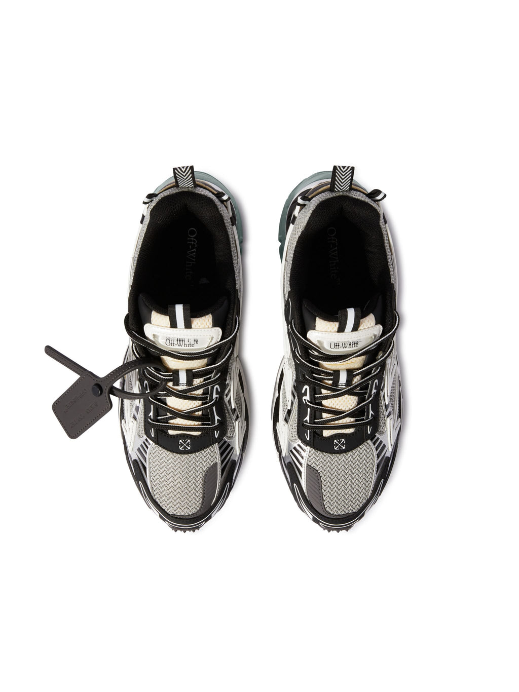 OFF-WHITE BE RIGHT BACK SNEAKERS LIGHT GREY - BLACK — vista 3