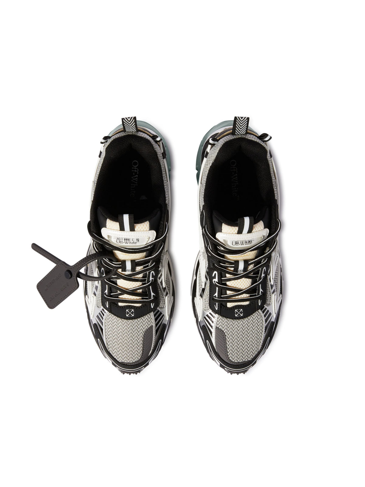 OFF-WHITE BE RIGHT BACK SNEAKERS LIGHT GREY - BLACK — vista 3