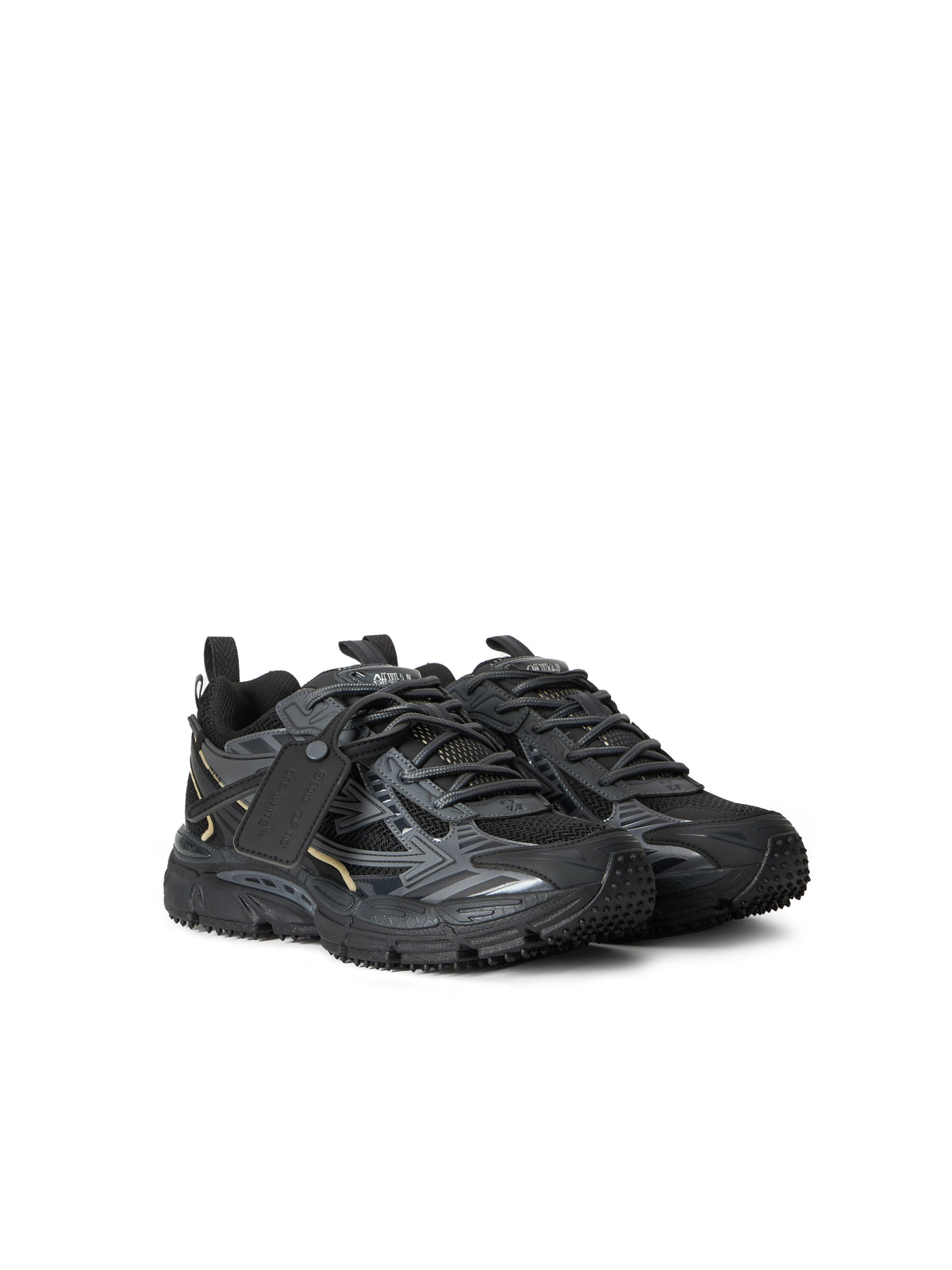OFF-WHITE BE RIGHT BACK SNEAKERS BLACK/BLACK — vista 3