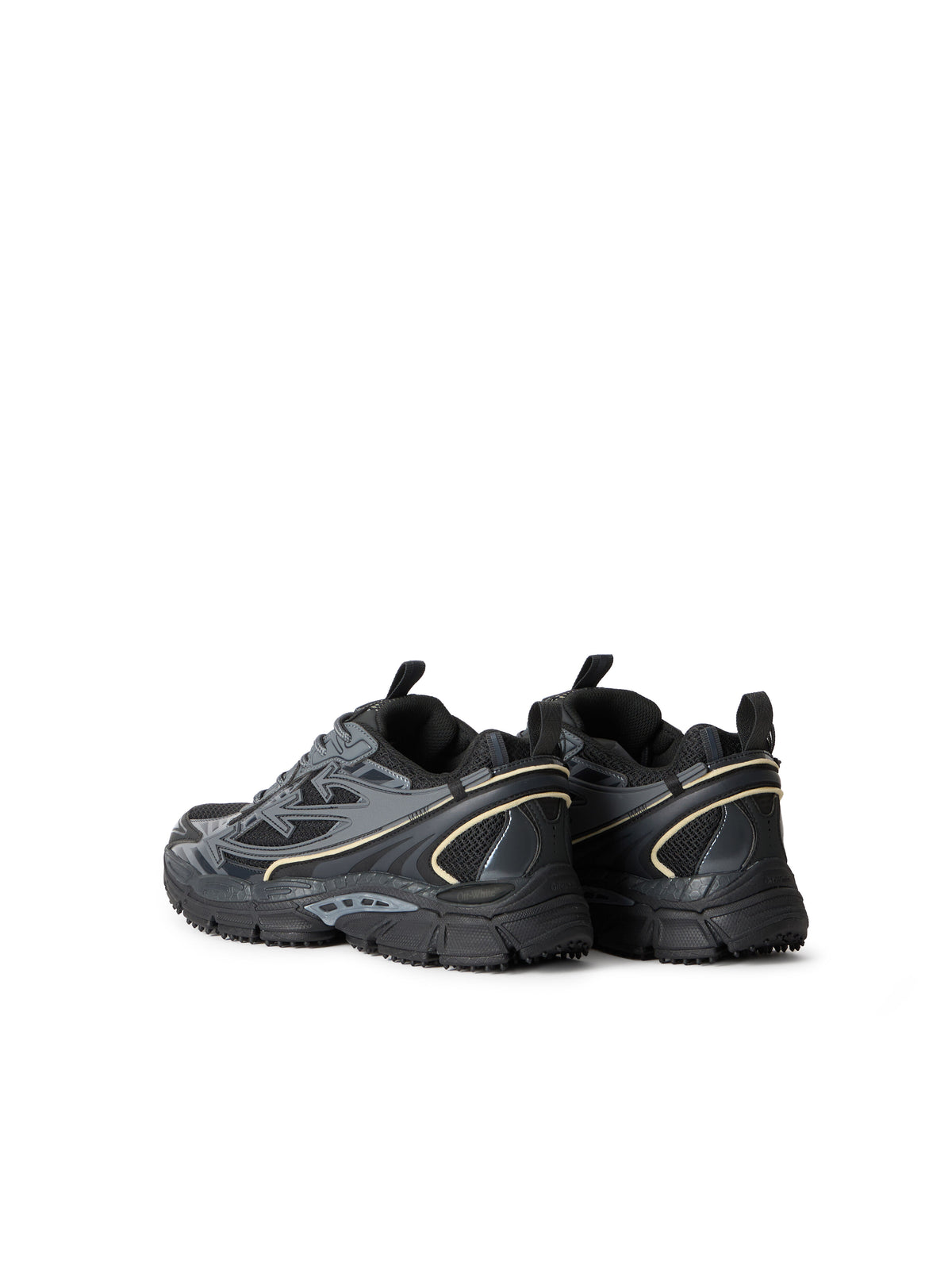 OFF-WHITE BE RIGHT BACK SNEAKERS BLACK/BLACK — vista 5