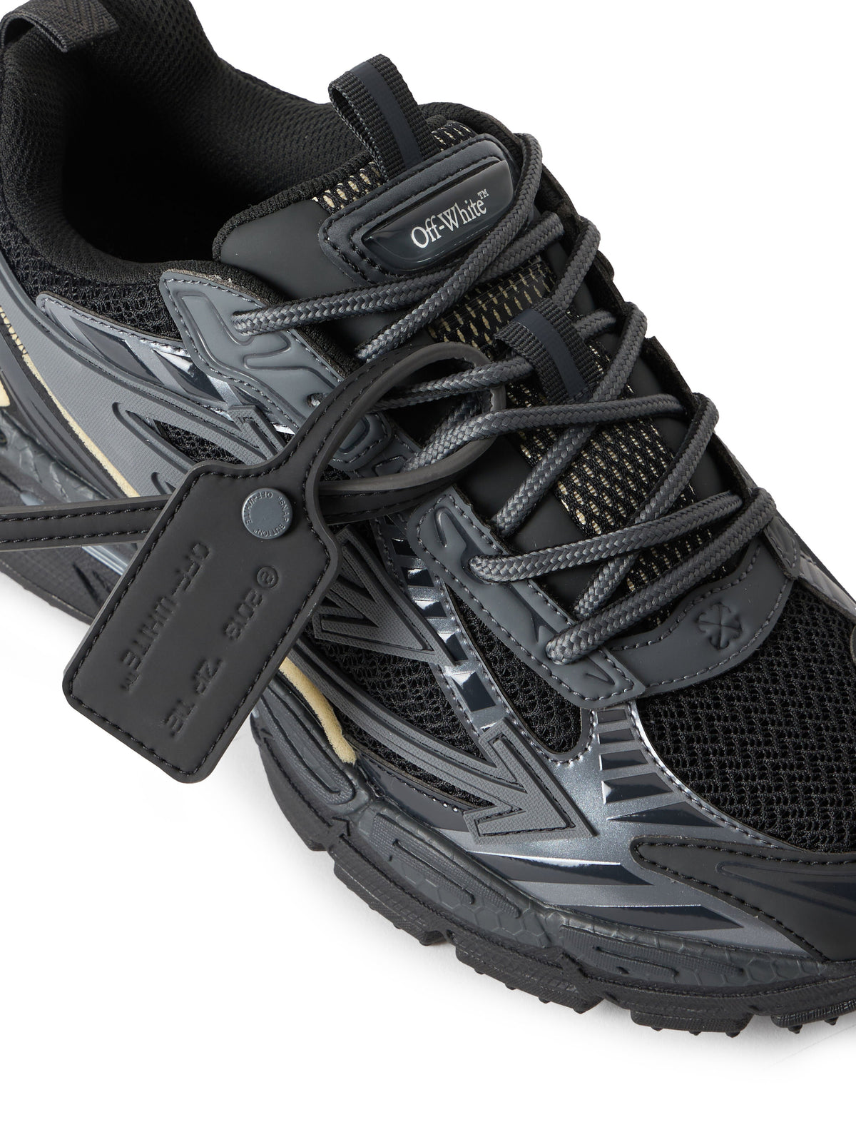 OFF-WHITE BE RIGHT BACK SNEAKERS BLACK/BLACK — vista 6