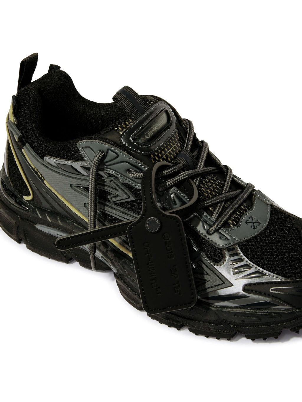 OFF-WHITE BE RIGHT BACK SNEAKERS BLACK/BLACK — vista 8