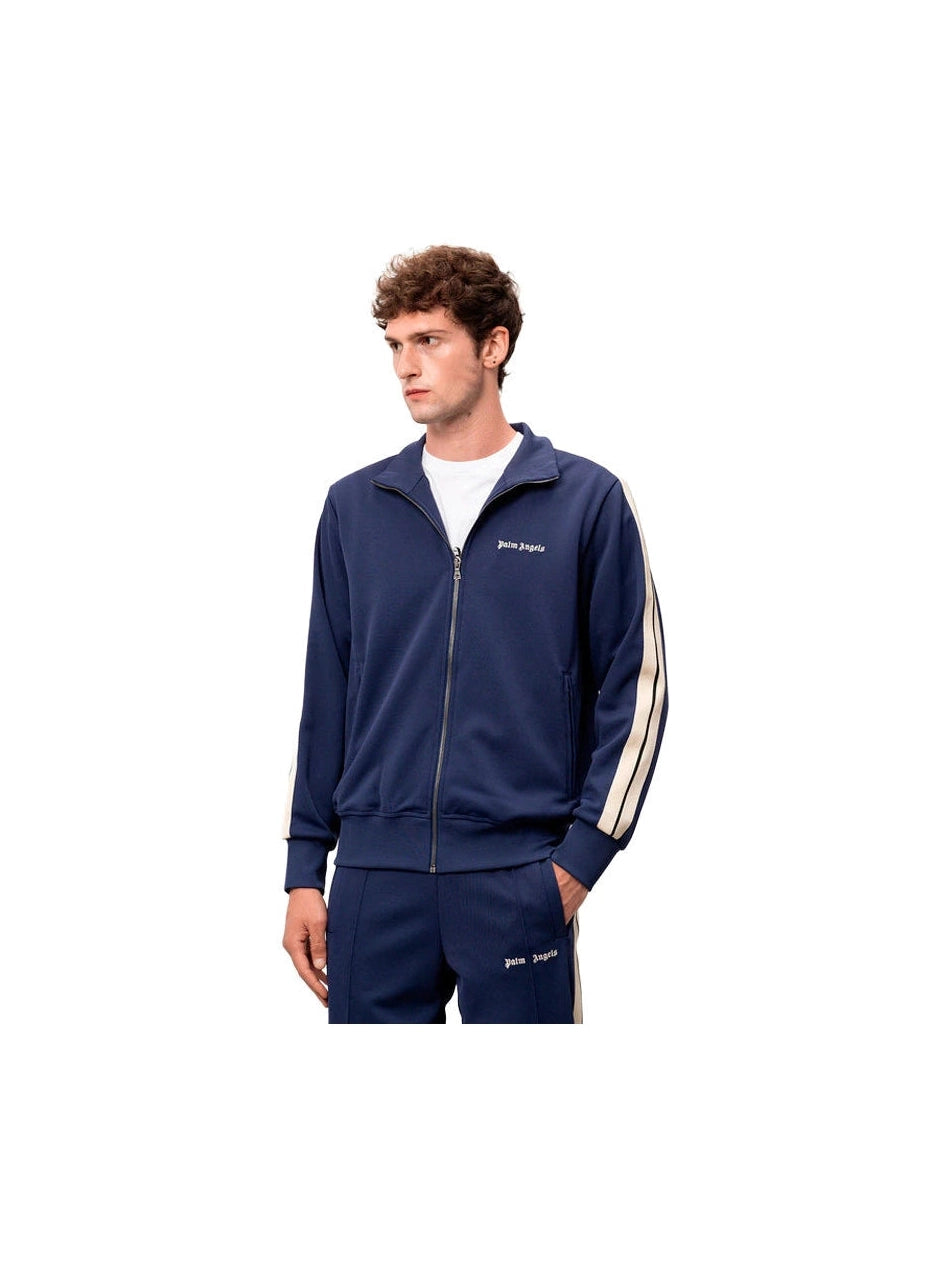 PALM ANGELS EMBROIDERED LOGO BLUE TRACK JACKET PALM ANGELS The Hype Company