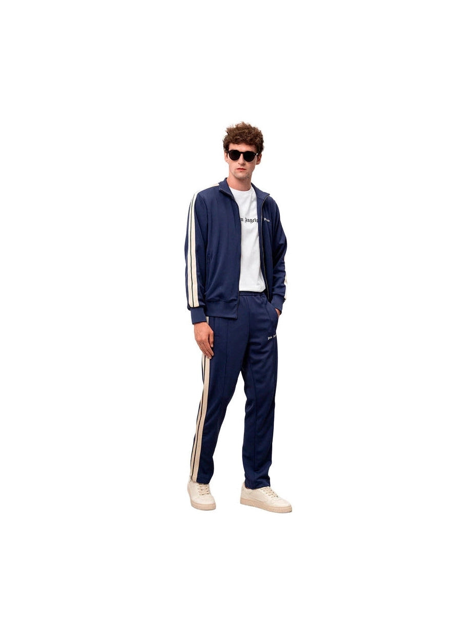 PALM ANGELS EMBROIDERED LOGO BLUE TRACK JACKET PALM ANGELS The Hype Company