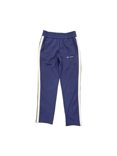 PALM ANGELS EMBROIDERED LOGO BLUE TRACK PANT PALM ANGELS The Hype Company