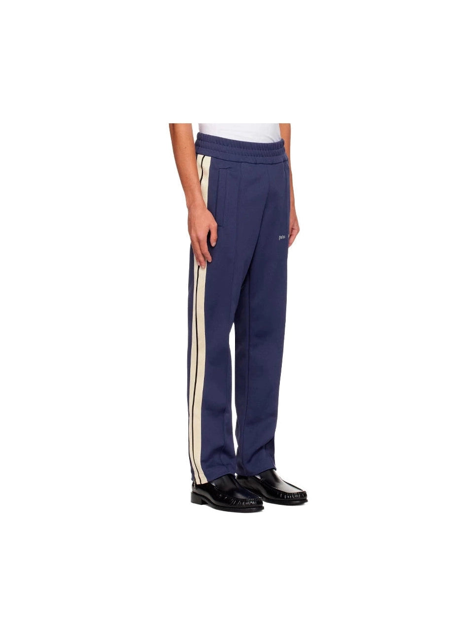 PALM ANGELS EMBROIDERED LOGO BLUE TRACK PANT PALM ANGELS The Hype Company