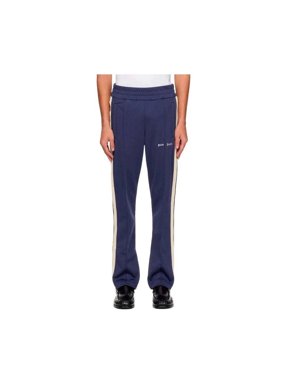 PALM ANGELS EMBROIDERED LOGO BLUE TRACK PANT PALM ANGELS The Hype Company