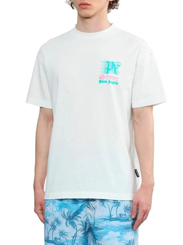 PALM ANGELS MONEYGRAM HAAS F1 MIAMI TEE WHITE MINT PALM ANGELS The Hype Company