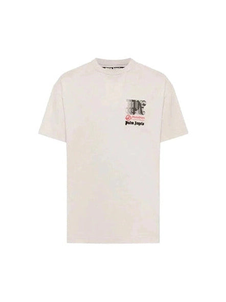 PALM ANGELS MONEYGRAM HAAS F1 TEAM TEE BEIGE BLACK PALM ANGELS The Hype Company