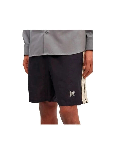 PALM ANGELS PA STRIPED LOGO TRACK SHORT PALM ANGELS The Hype Company
