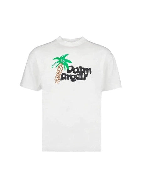 PALM ANGELS PALM PRINT WHITE TEE PALM ANGELS The Hype Company