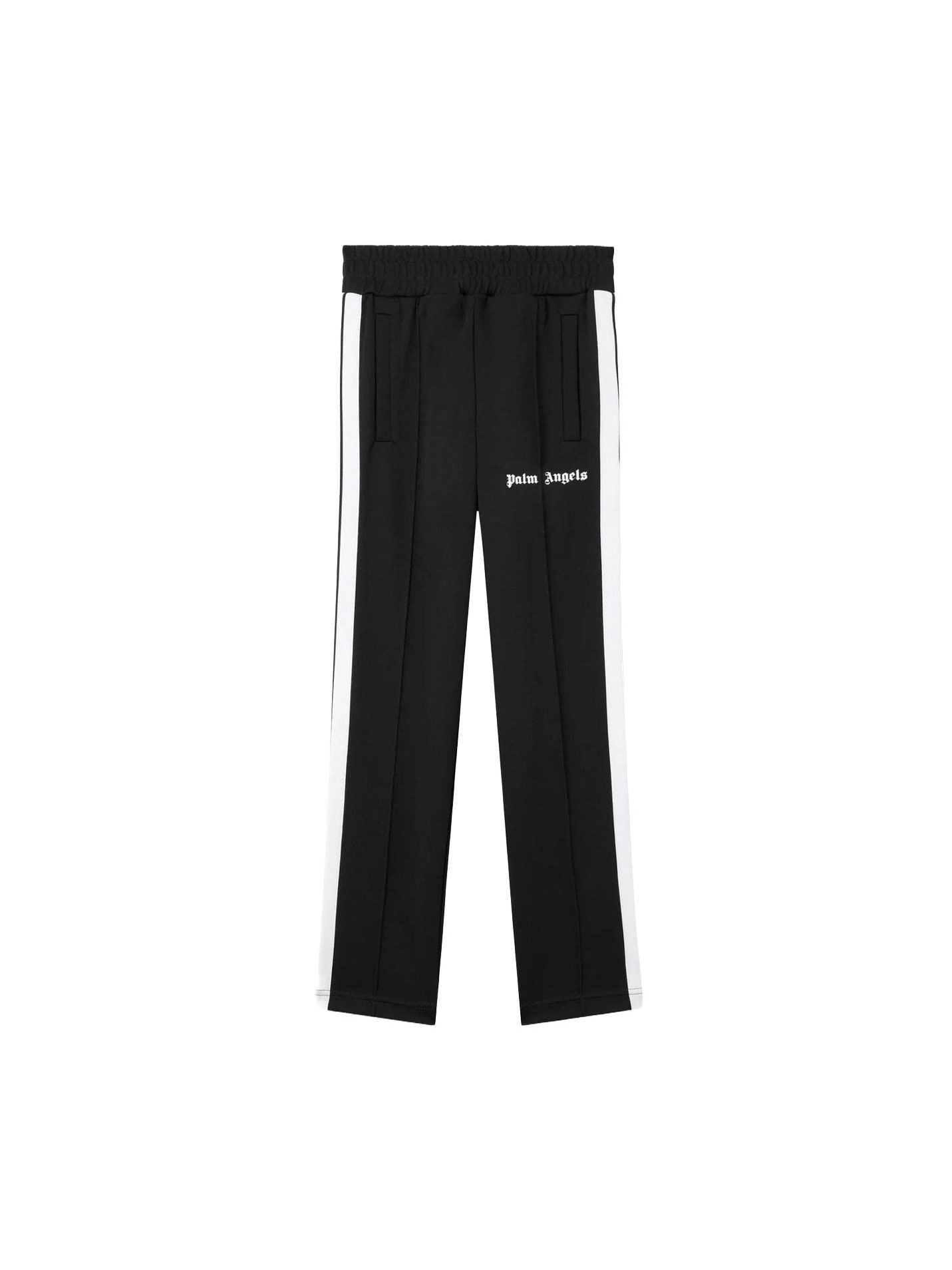 PALM ANGELS STRIPED LOGO TRACK PANTS BLACK
