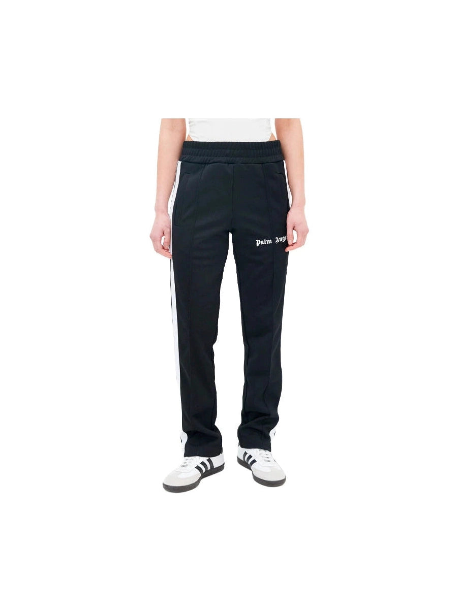 PALM ANGELS STRIPED LOGO TRACK PANTS BLACK PALM ANGELS The Hype Company