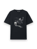 PALM ANGELS SURF BOY REGULAR T-SHIRT ANTHRACITE - BLACK